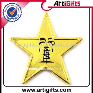 de metal de oro de cinco estrellas perno de <span class=keywords><strong>la</strong></span> solapa - Product Image 1