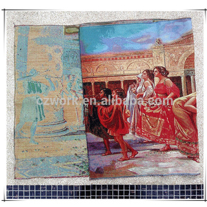 Di alta qualità 19x19 pollici Jacquard appesa a parete fabbrica all'ingrosso dio artigiano ubriaco inchiostro arazzo <span class=keywords><strong>commisurato</strong></span> stile di coordinazione - Product Image 4