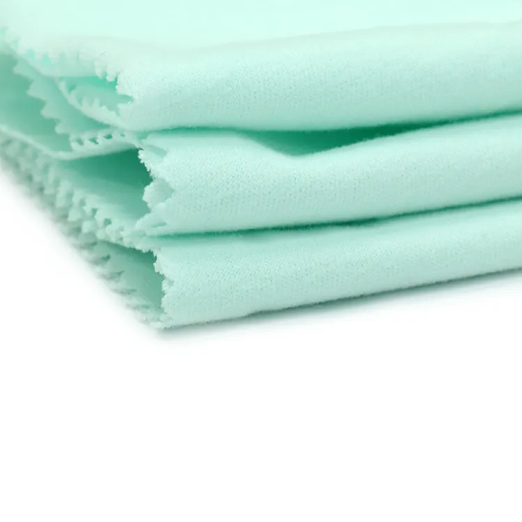 Tissu imprimé en vrac pour enfants, 185g, tissage de fils, élastique, coton uni, teint, bon marché, vert foncé, combinaison polaire, bon marché