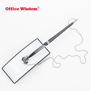 <span class=keywords><strong>Stylo</strong></span> de table en plastique classique de sagesse de bureau <span class=keywords><strong>stylo</strong></span> de bureau <span class=keywords><strong>blanc</strong></span> avec le support de bureau de chaîne <span class=keywords><strong>stylo</strong></span> à bille pour la banque et l'hôtel - Product Image 2
