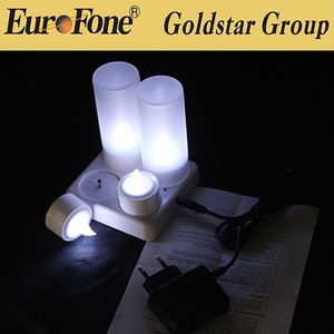 Перезаряжаемые светодиодные свечи-холодный белый беспламенный декоративный светильник, на батарейках, 10 шт. в упаковке для свадьбы/дома/Вечеринки - Product Image 4