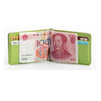 Dompet Kartu Kredit Unisex Murah Oempromo PU Bergaris dengan Penjepit Uang