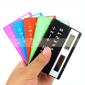 5mm thick solar pocket credit card calculator cn gua Battery 8 SC08 promotion gift general purpose calculator