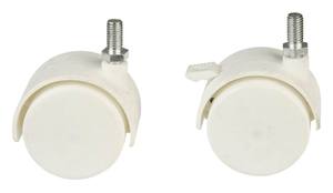 30mm 40mm <span class=keywords><strong>50mm</strong></span> Schwenkbare Doppelrad-Möbelrollen mit Gewinde - Product Image 4