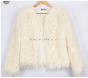 Donne Cappotto di Pelliccia Del Faux Gilet di Pelliccia Della Signora di Colore Misto Inverno Lungo Cappotto di Pelliccia - Product Image 4