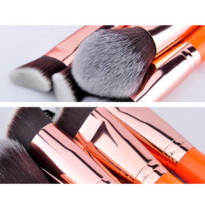 Set de 11 Brochas de Maquillaje Color Naranja de Marca Privada <span class=keywords><strong>con</strong></span> Bolsa de PU, Brochas de Calidad Premium para Aplicación Profesional de Maquillaje - Product Image 4