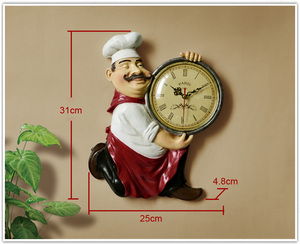 Resina <span class=keywords><strong>Cucina</strong></span> Cinese 3D orologio da <span class=keywords><strong>parete</strong></span> decorativo - Product Image 4