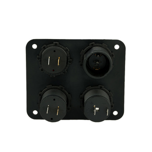 12 v-24 v 4 lubang panel 4x4 berkemah caravan 2 x USB pengisi daya LED Voltmeter - Product Image 5