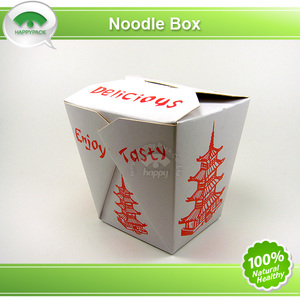 Hộp giấy đựng gà rán dùng một lần, hộp mì giấy kraft có tay cầm, in logo tùy chỉnh - Product Image 2