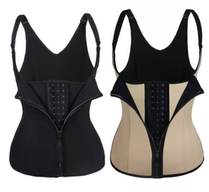 Sexy Mujeres De Cuero Con Cremallera Hasta Corsé Steampunk Bustier Top Lingerie Clubwear Negro - Product Image 6
