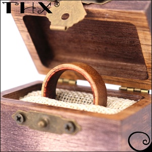 Hecho a mano Natural <span class=keywords><strong>Koa</strong></span> madera de rosa anillo de hombre combinado anillo de madera - Product Image 4