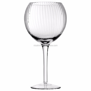 Vente en gros de verres à cocktail transparents en cristal côtelé de 20 oz/580 ml, verres à vin personnalisés avec <span class=keywords><strong>logo</strong></span>, certifiés LFGB, marque <span class=keywords><strong>BND</strong></span> - Product Image 1