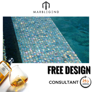 <span class=keywords><strong>Peinture</strong></span> en mosaïque de verre bleu faite à la main pour mosaïque de <span class=keywords><strong>piscine</strong></span> - Product Image 6