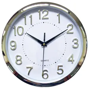 รุ่น 303B ส่งเสริมการขายขนาดเล็ก electroplated 3D ตัวเลข wall clock