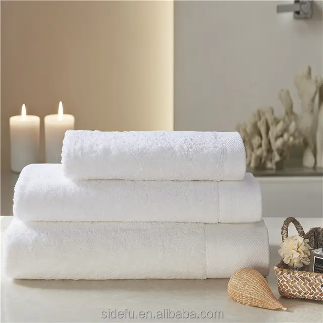 Premium Dobby Border Hotel personalizzato telo da bagno Set 100 egiziano cotone asciugamani di lusso all'ingrosso