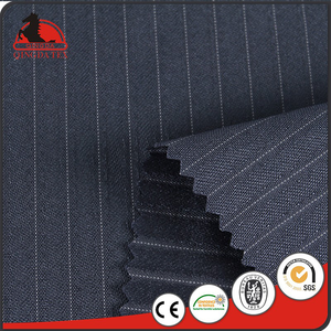 Nouveau mode OEM 430gsm noir blanc rayé polyester satin tissu pour costume - Product Image 1