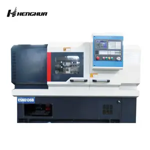 CSK6136/CSK6140 Frequency stufenlose geschwindigkeit regulierung harte weg cnc drehmaschine mit 4 station elektrische messer halter