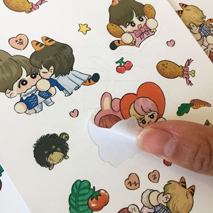 Per I Bambini Su Misura Disegni Assortiti <span class=keywords><strong>Bacio</strong></span> Impermeabile Adesivi Tagliati su Fogli - Product Image 3