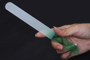 Limes à ongles magiques en verre trempé Mani Pedi à long manche limes à ongles rondes double face pour ongles en acrylique naturel - Product Image 2