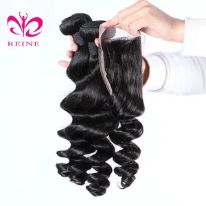 Mèches Loose Wave naturelles péruviennes — princess, cheveux vierges, avec Lace Closure, vente en gros, livraison nocturne