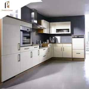 Yeni ürün Ev mutfak mobilyası doğal akçaağaç shaker dolabı beyaz mutfak tasarım