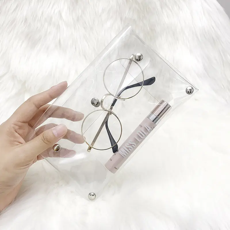 Hochwertige modische klare transparente PVC-Brillen etui Kosmetik tasche