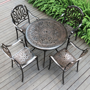 Meubles <span class=keywords><strong>de</strong></span> <span class=keywords><strong>jardin</strong></span> en aluminium coulé <span class=keywords><strong>de</strong></span> style européen Elizabeth, résistants aux intempéries, bronze, noir, <span class=keywords><strong>blanc</strong></span> - Product Image 2