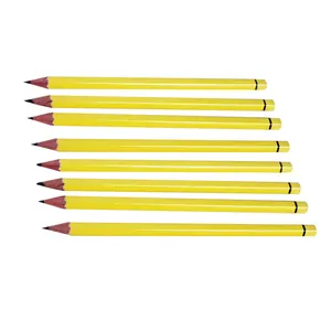 certificated ECO Yellow pencil with dip end wooden packing in paper box with logo