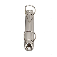 Clip de Carpeta Metálico en Forma de D con 2 Anillos de 25 mm de Altura Interior, Mecanismo de Anillos Plateados para Archivador de Cuero, Gran Venta