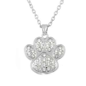 Commercio all'ingrosso In Lega di Zinco Animale Sveglio Pet Dog Paw Impronta Del Pendente Della Collana Dei Monili Delle Donne - Product Image 6