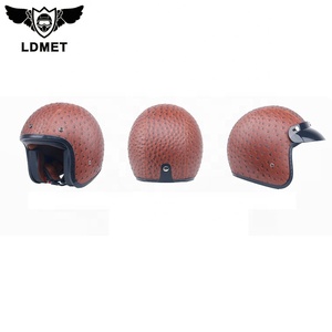 Bienes de China al por mayor de material de ABS abierto de la cara llena de la motocicleta de carreras genial casco vintage - Product Image 2