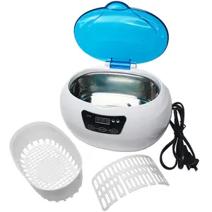 Jp-890 cestas de tanque de banho ultrassônico, digital, lavagem, limpeza ultra-sônica, dental 0.6l, 35w, 42khz, mini, limpeza portátil máquina máquina