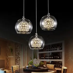 Simig lighting high quality luxury K9 crystal parts glass dining room chandelier pendant light imported from china