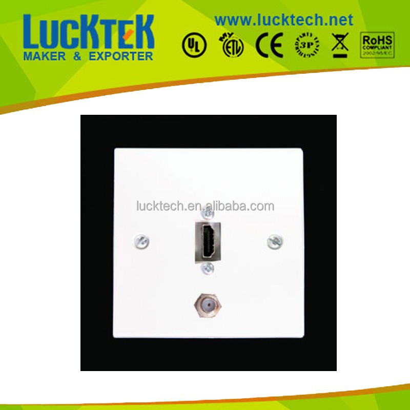 Y tipo F satélite Placa de pared. 4K2K ultrahd. Individual Gang placa frontal blanca