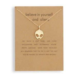 Alien Collana Della Catena Del Pendente Credere <span class=keywords><strong>In</strong></span> <span class=keywords><strong>Te</strong></span> Stesso Clavicola Della Collana Per Le Donne - Product Image 2