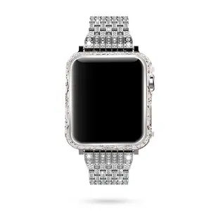 2018 elegante reloj de Metal proteger cubierta para Apple reloj protectora caso para Apple Watch 1/2/3