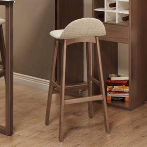 Jasiway moderno suave cojín <span class=keywords><strong>del</strong></span> asiento de madera taburete para bar - Product Image 2