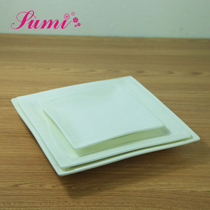 Platos cuadrados con logotipo personalizado, <span class=keywords><strong>vajilla</strong></span> <span class=keywords><strong>de</strong></span> <span class=keywords><strong>porcelana</strong></span> blanca para restaurante - Product Image 2