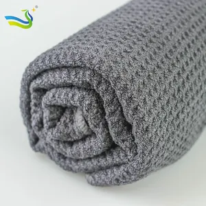 Темно-серые автомобильные полотенца из микрофибры с вафельным плетением, вес г/м2