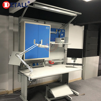 Station de travail en caoutchouc massif esd, bureau électronique en bois massif, réparation de téléphones portables et d'ordinateurs, antistatique sur pied
