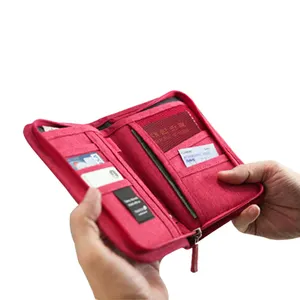 Unisex Multifunctional Travel Passport Pouch For Tickets And Money