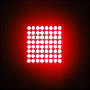 Dot Led Display 3mm Red Round Dot Common Cathode 8x8 Led Matrix Display 32*32mm For Elevator