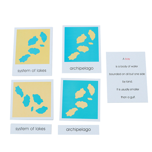 Aula <span class=keywords><strong>preescolar</strong></span> bebé geografía los niños juguetes educativos juguete de Montessori de la tierra y el agua forma bandejas - Product Image 3
