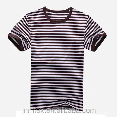 Neues Design Streifen muster 100% Baumwolle O-Ausschnitt T-Shirts China, Herren T-Shirts Hersteller