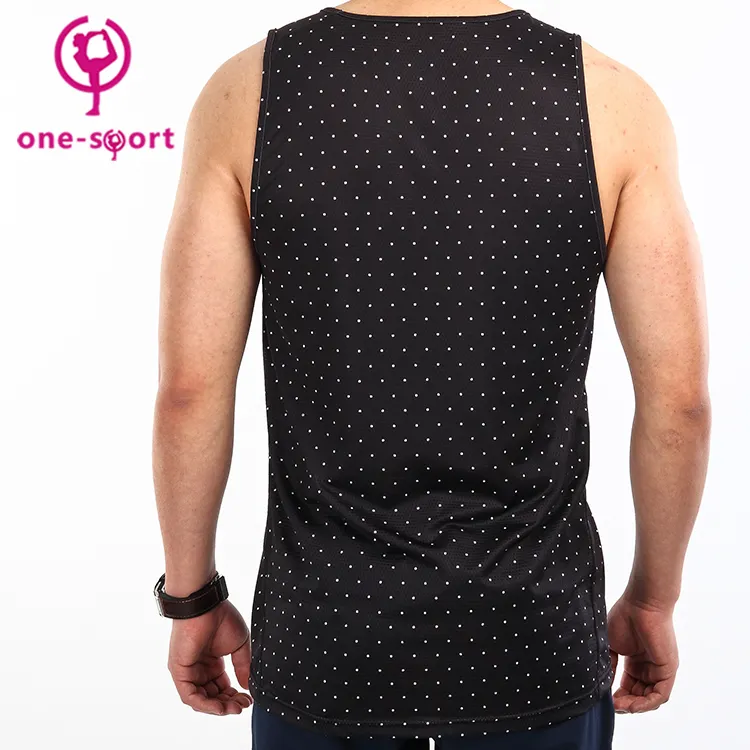 Cina produttore pianura nero piazza cut dry fit in bianco di goccia giro manica mens palestra tank top uomini