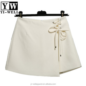 สำนักงานเลดี้สวมใส่กางเกงขาสั้นด้านหน้าแผงโรงเรียนสาวใหญ่หญิง Faux Wrap <span class=keywords><strong>Skort</strong></span> - Product Image 2