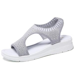 Sandali Estivi da <span class=keywords><strong>Donna</strong></span> con Plateau Piatto, Scarpe da Passeggio alla Moda per Signore - Product Image 4