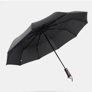 Parapluie pliable noir, original, ouverture et fermeture automatique, 3 plis, voyage