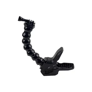 Adjustable Jaw Flex Clamp Mount Flexible Neck for Go pro Accessories Jaws Monopod Tripod