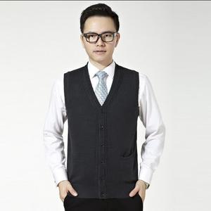 2017 hiver hommes col <span class=keywords><strong>v</strong></span> sans manches cardigan gilet - Product Image 2